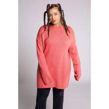 Pink Melange Drop Shoulder Knit