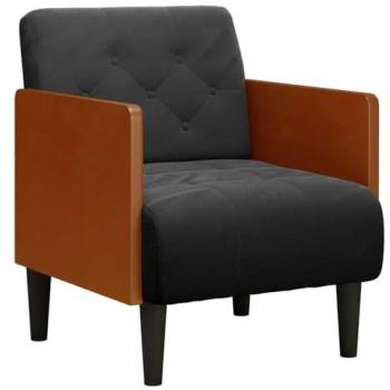 Fauteuil Comfort Noir, 55 cm, Velours – Vidaxl