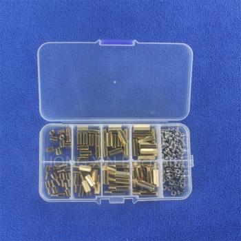 180PCS M2.5 Brass Spacer and Stainless Steel Screw Nut Set