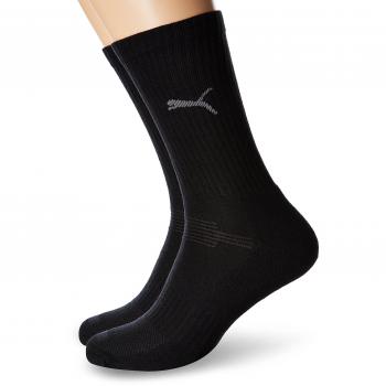 Puma Chaussettes de Tennis Rembourrées COOLMAX Noir Lot de 2 Paires EU 43-46
