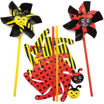 Bumble Bee & Ladybird Windmill Kits (Pack of 6)
