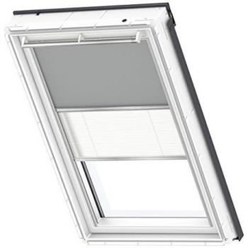 VELUX Verdunkelungssystem DFD Manuell Uni Grau/Weiß 0705, 55x78 cm (CK02)