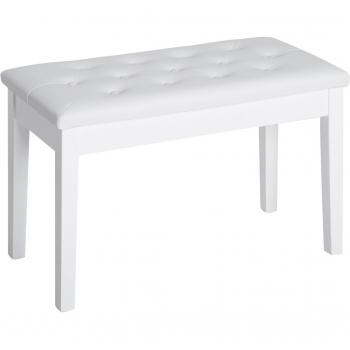 HOMCOM Classic Digital Keyboard Piano Bench Makeup Padded Seat Stool Solid Wood