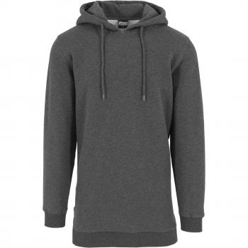 Urban Classics Herren Hoodie Long Side Zipped schwarz (Charcoal) Small