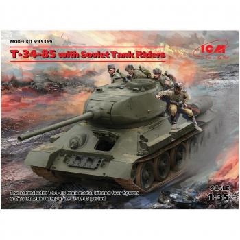 ICM 35369 Miniature Soviétique 1/35 – Chevalier & Tank T‑34/85