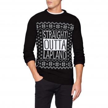 FM London Men's Elf Novelty Christmas Jumper, White