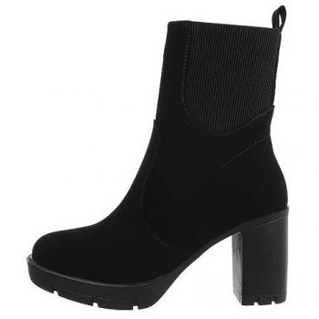 Ital-Design Damen Stiefeletten mit Blockabsatz