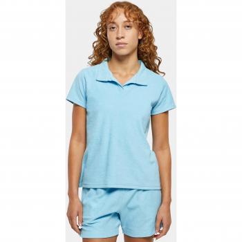 Urban Classics Ladies Towel Polo T-Shirt Balticblau