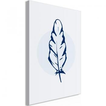 Toile Décorative Plume Bleue