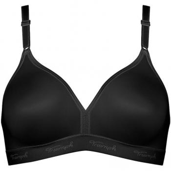Triumph Bügelloser BH Micro Fun N, Basic Dessous, Cup B-D, Schwarz