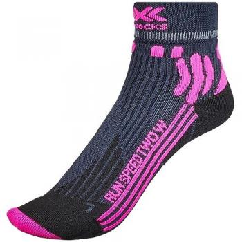 X-Socks Damen Run Speed Two 4.0 Socken Grau/Lila 41-42