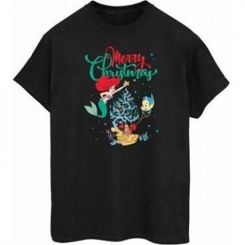 Vêtement de Noël féminin Ariel – T-shirt coton à taille large, couleur blanche