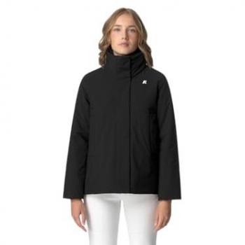K-Way Women's Black Lightweight Front Logo Zip Coat XS