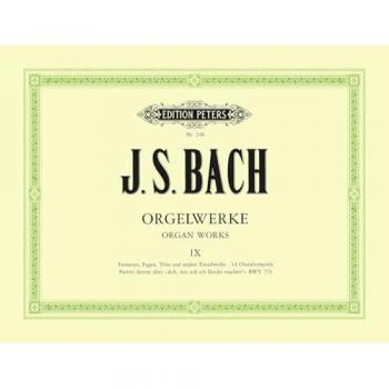 Partitions classique EDITION PETERS BACH JOHANN SEBASTIAN