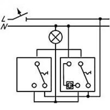 Busch-Jaeger 2400/6 USK 3-Way Control Switch
