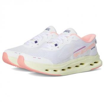 Skechers Max Cushion Glide Trainers, White Textile, Pink Trim – UK Size 5 (Women)