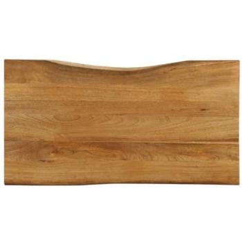 Piano Tavolo in Legno Massello Mango 110x60x3,8 cm con bordo vivo – VidaXL