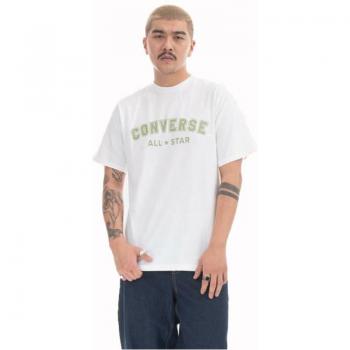 Converse All-Star Herren Shirt, Weiß, Kurzarm, Konventionalen Schnitt