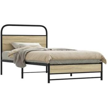 Estructura para cama 90x190 cm en roble Sonoma, sin colchón