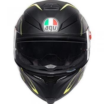 AGV Herren K5 S Motorradhelm Multi MPLK Tornado schwarz/gelb Neongelb S
