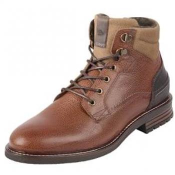 Schnürstielette BULLBOXER „Bullboxer Stiefelette“ – Leder, braun (Cognac), Größe 41, Casual