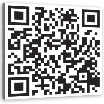 Poster Code QR 30x30 cm, Couleur Noir/Blanc