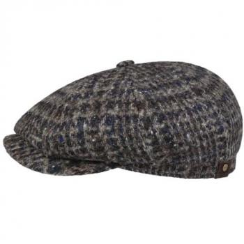 Hatteras Hoback Flachmütze aus reiner Wolle 63 cm beige-blau
