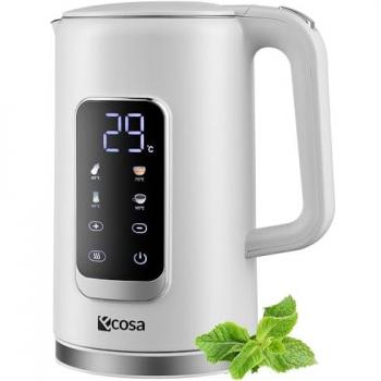 EcoHeat 1,7 l Edelstahl‑Wasserkocher – Temperatursteuerung