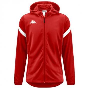 T-shirt à Capuche Kappa Dolve – Masculin – Rouge, Blanc, Longue Manteau
