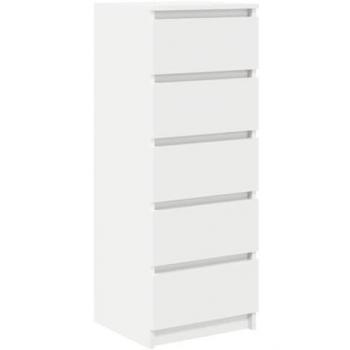 Credenza con Cassetti Bianco 37,5×35×99 cm in Legno Multistrato