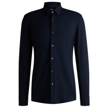 BOSS Hemd P‑Hank 50539398 – Dunkelblau, Slim Fit – Business Edition
