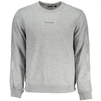Sudadera Calvin Klein Sport Gris con Logo a Rayas