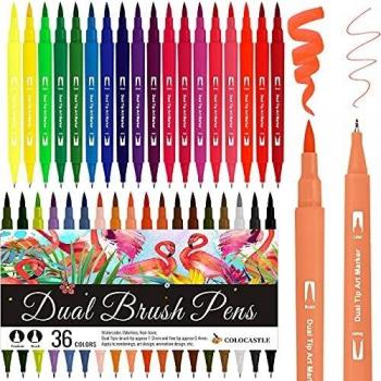 Manga‑Art Brush Pen Set – 36 Farbtöne, 0,4 mm Fineliner