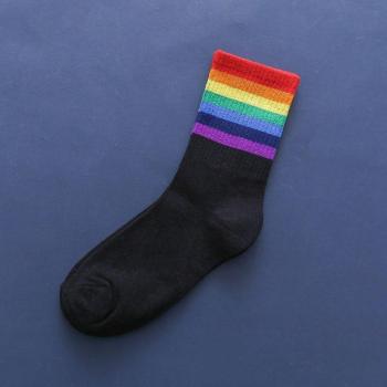 Black/White Rainbow Socks