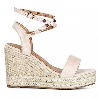 Sandalias Powder con Cuña de Esparto