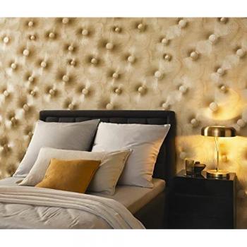 Erismann Elle Decoration Vliestapete 3D Optik Beige Metallic 0,53 m x 10,05 m