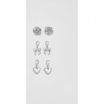 Stradivarius Grey Set of 3 Sneaker Charms