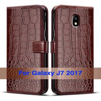 Samsung J7 Pro Leather Magnetic Flip Case with Stand