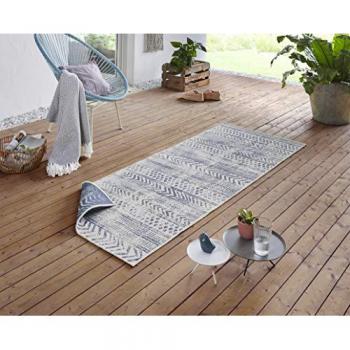 THE RUGS Blue Reversible Flatweave Runner – 80 × 250 cm