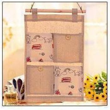 Burlap Desk Accessory Organizer