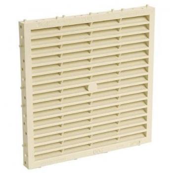 Grille d’aération combinée pour façade carrée – option sable 200 cm²