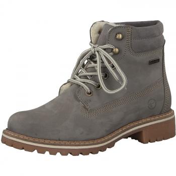 Tamaris Light Grey Damen Schnürstiefelette 26244‑21 – Winterboot, EU 37