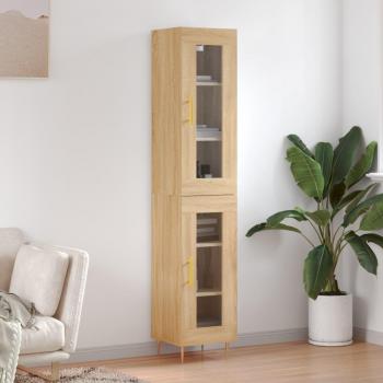 VidaXL Highboard Sonoma-Eiche 34,5x34x180 cm Spanplatte