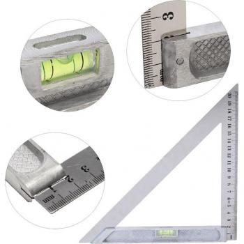 JIGUOOR Alloy Triangle Ruler 200mm