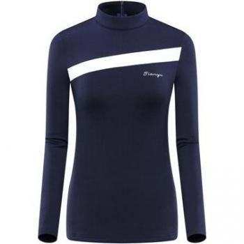 Velvet Long Sleeve Golf Shirt for Women