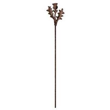 Thistle Metal Flower Garden Stake Set