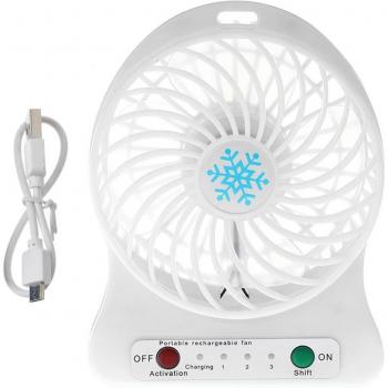 5W USB Desk Fan with LED Light and Air Cooling Feature
