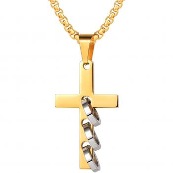 Collier avec Pendentif à Croix pour Homme