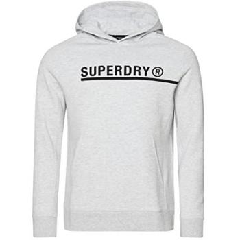 Felpa a cappuccio Superdry Code Tech, grafica Cadet Grey Marl, size XL