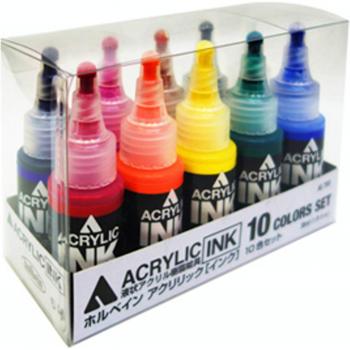 Holbein AI791 Acryl 30 ml, 10‑kleurenset inkt